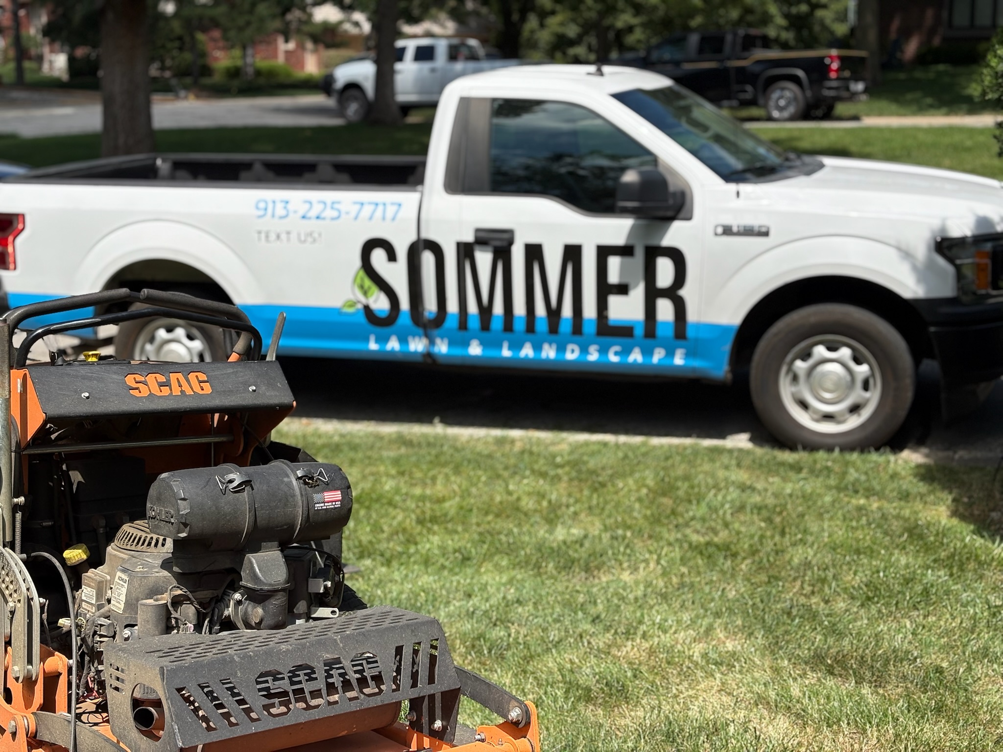 Sommer Lawn crew at work in Johnson County KS